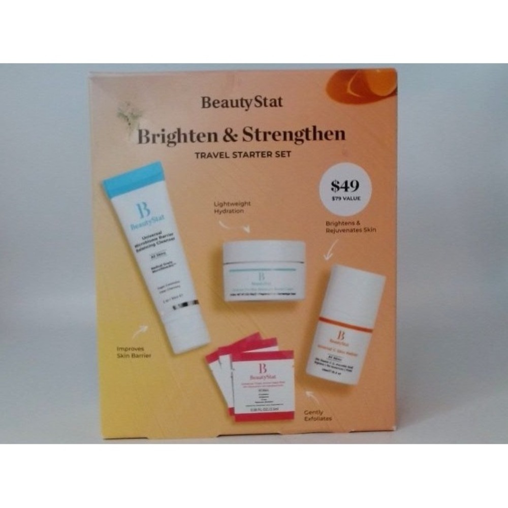 Beauty Stat - Brighten & Strengthen,Travel Starter Kit,4 Pc Set,BRAND NEW IN BOX